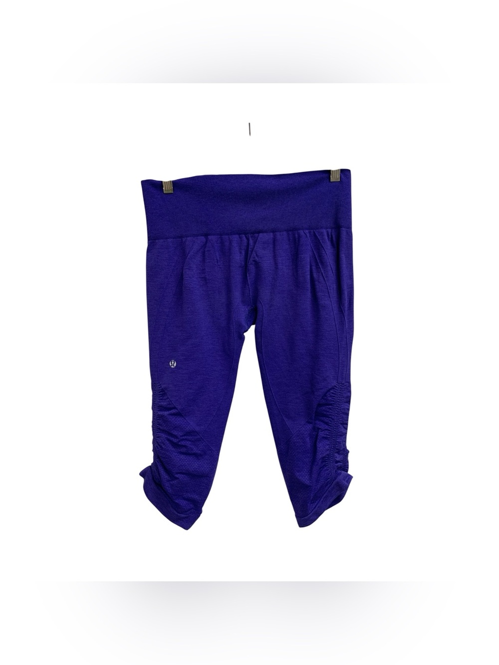 lululemon athletica Royal Purple Capri Leggings with Ruched Calf Size M